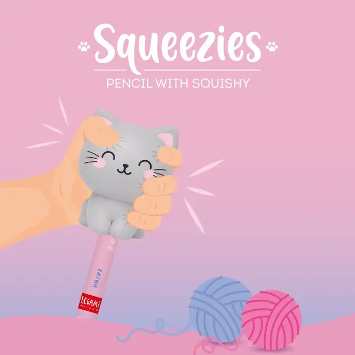 LEGAMI LEGAMI SQUEEZIES PENCIL WITH SQUISHY KITTY