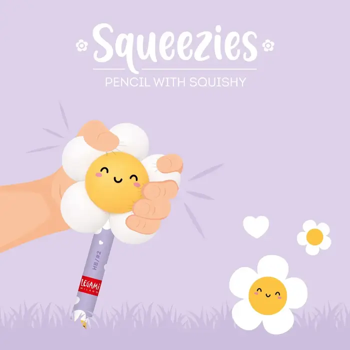 LEGAMI LEGAMI SQUEEZIES PENCIL WITH SQUISHY DAISY