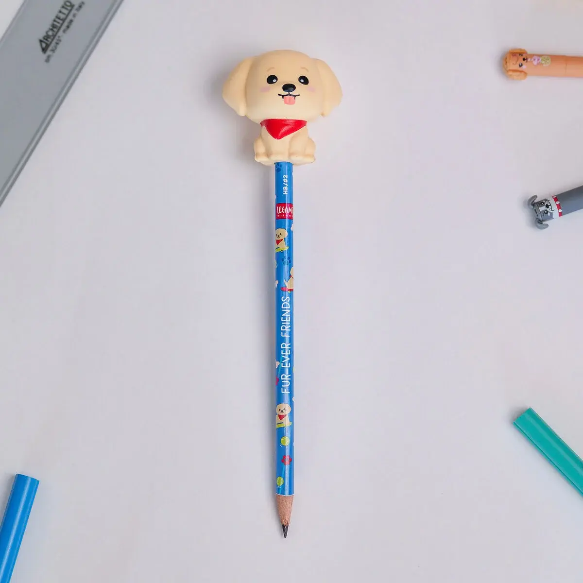 LEGAMI LEGAMI SQUEEZIES PENCIL WITH SQUISHY GOLDEN RETRIEVER
