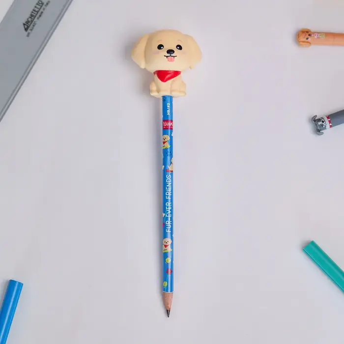 LEGAMI LEGAMI SQUEEZIES PENCIL WITH SQUISHY GOLDEN RETRIEVER