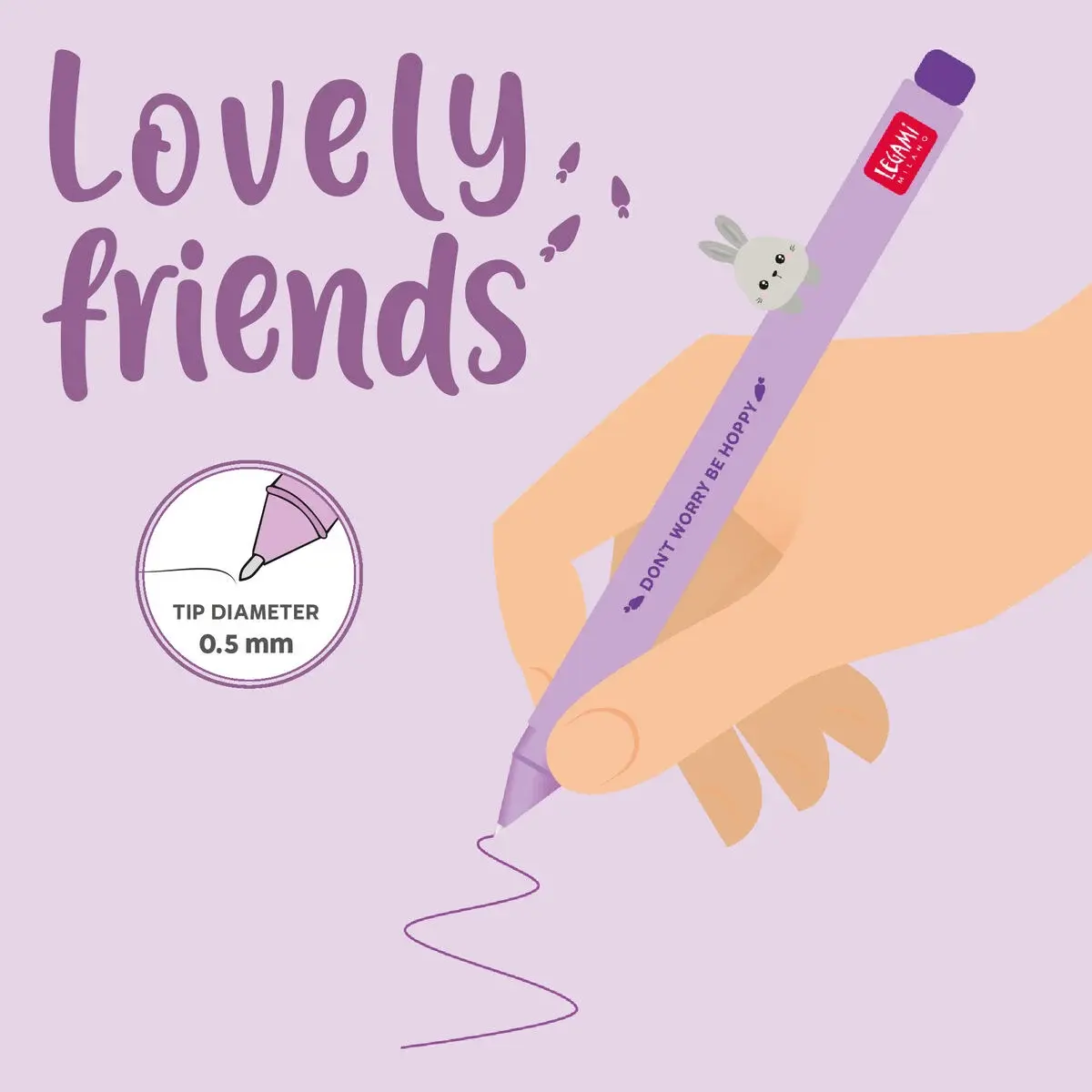 LEGAMI LEGAMI LOVELY FRIENDS GEL PEN WITH ANIMAL DECORATION BUNNY