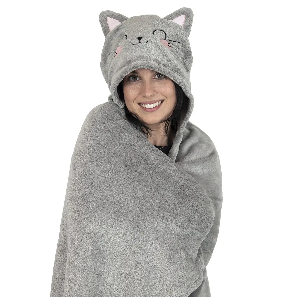 LEGAMI LEGAMI COSY HUGS HOODED BLANKET KITTY