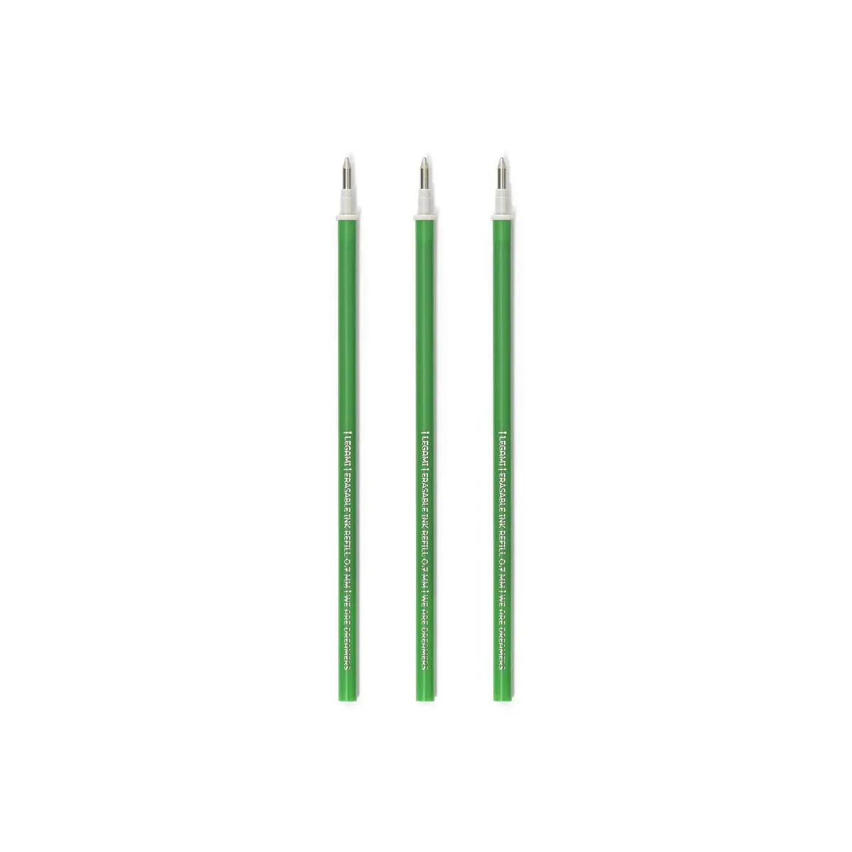 LEGAMI LEGAMI ERASABLE GEL PEN REFILLS SET OF 3 GREEN