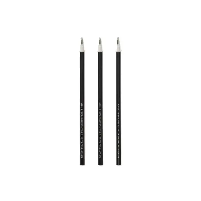 LEGAMI LEGAMI ERASABLE GEL PEN REFILLS SET OF 3 BLACK