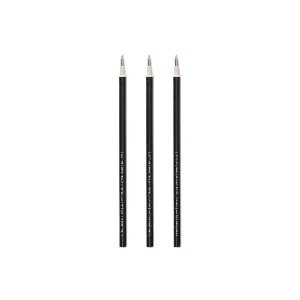 LEGAMI LEGAMI ERASABLE GEL PEN REFILLS SET OF 3 BLACK
