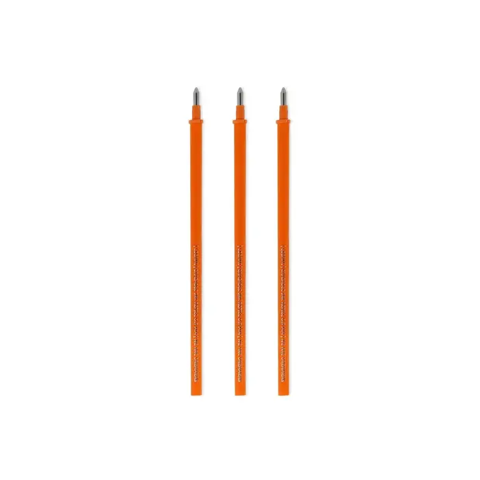 LEGAMI LEGAMI ERASABLE GEL PEN REFILLS SET OF 3 ORANGE
