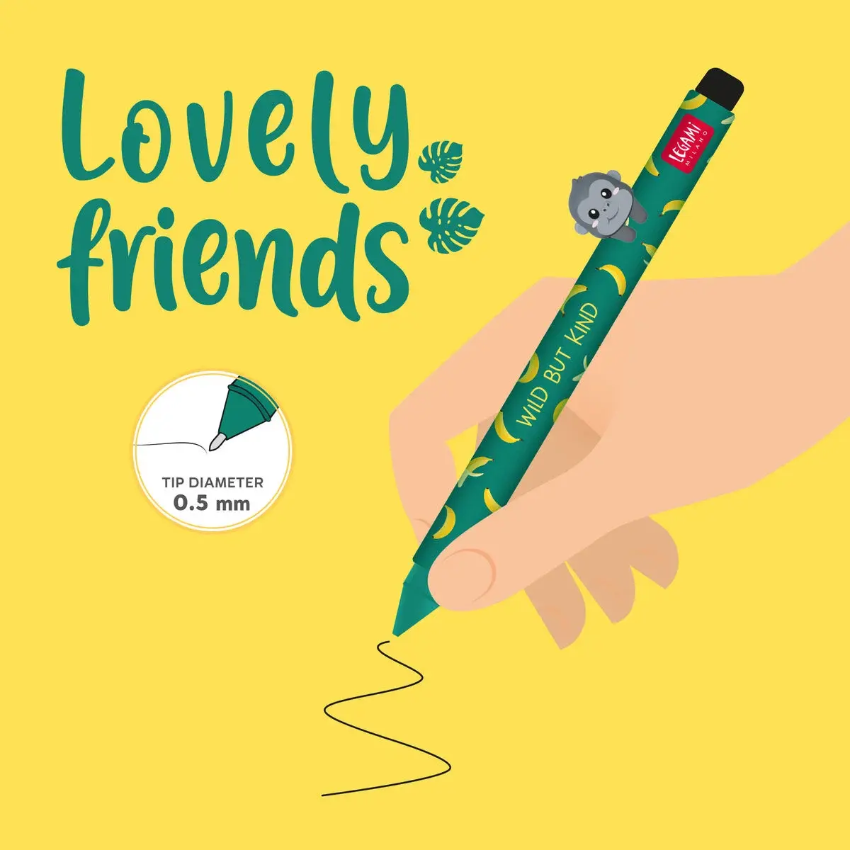 LEGAMI LEGAMI LOVELY FRIENDS GEL PEN WITH ANIMAL DECORATION GORILLA