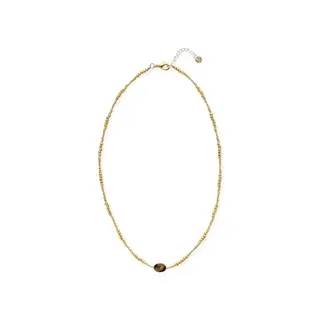 A BEAUTIFUL STORY BS CHANCE TIGER EYE NECKLACE
