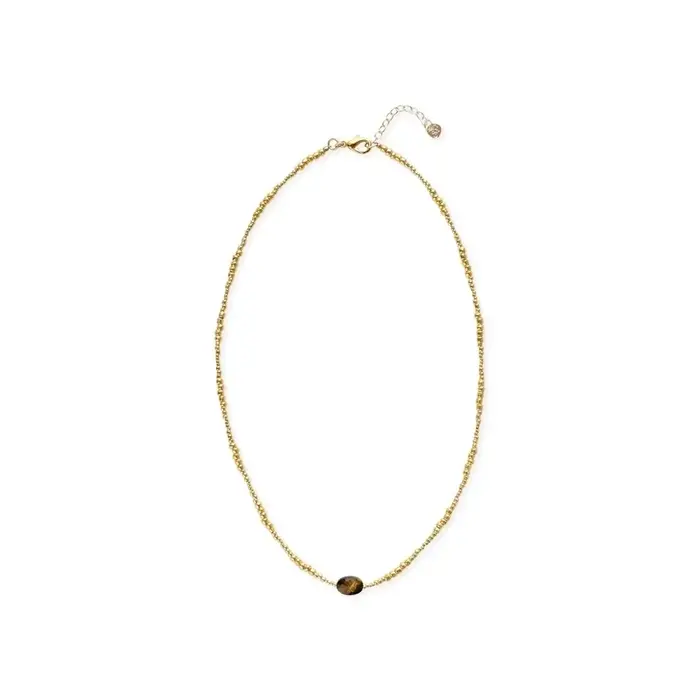 A BEAUTIFUL STORY BS CHANCE TIGER EYE NECKLACE