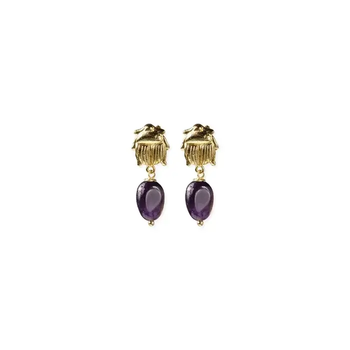A BEAUTIFUL STORY BS HEAVENLY AMETHYST EARRINGS