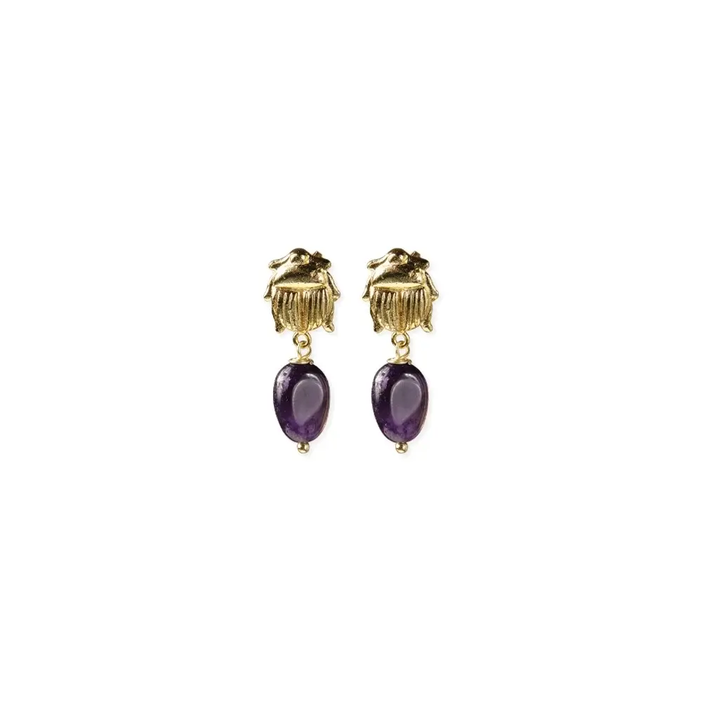 A BEAUTIFUL STORY BS HEAVENLY AMETHYST EARRINGS