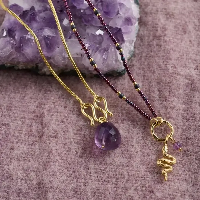 A BEAUTIFUL STORY BS ENCHANT AMETHYST NECKLACE