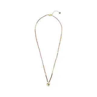 A BEAUTIFUL STORY BS ADVENTUROUS ROSE QUARTZ NECKLACE (HART)