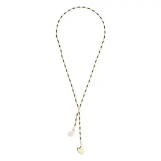 A BEAUTIFUL STORY BS ENTIRE ROSE QUARTZ NECKLACE (HART)