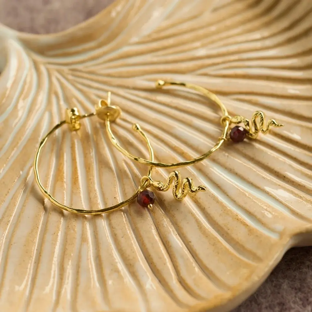 A BEAUTIFUL STORY BS SOLIDARITY GARNET EARRINGS