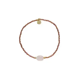 A BEAUTIFUL STORY BS UNWRITTEN ROSE QUARTZ BRACELET