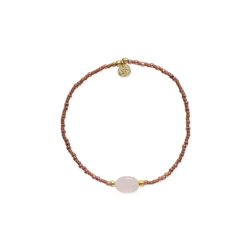 A BEAUTIFUL STORY BS UNWRITTEN ROSE QUARTZ BRACELET