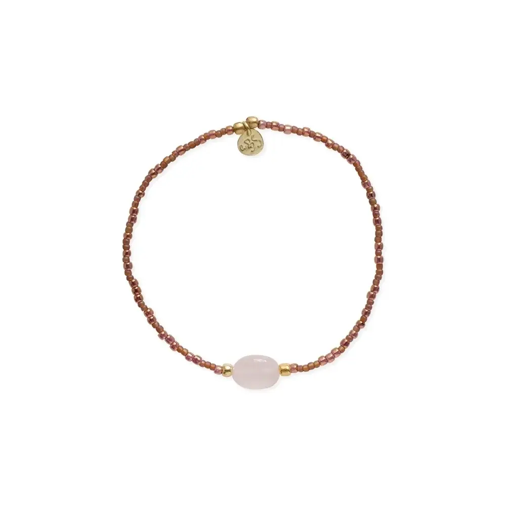 A BEAUTIFUL STORY BS UNWRITTEN ROSE QUARTZ BRACELET