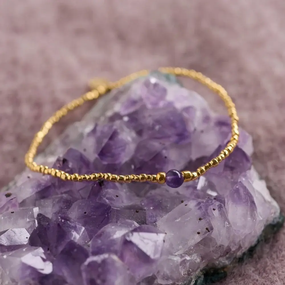 A BEAUTIFUL STORY BS STILLNESS AMETHYST BRACELET