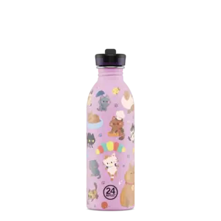 24 BOTTLES 24BOT URBAN BOTTLE 050 MEOW FRIENDS W/ SPORT LID
