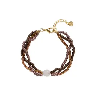 A BEAUTIFUL STORY BS GROWING ROSE QUARTZ BRACELET
