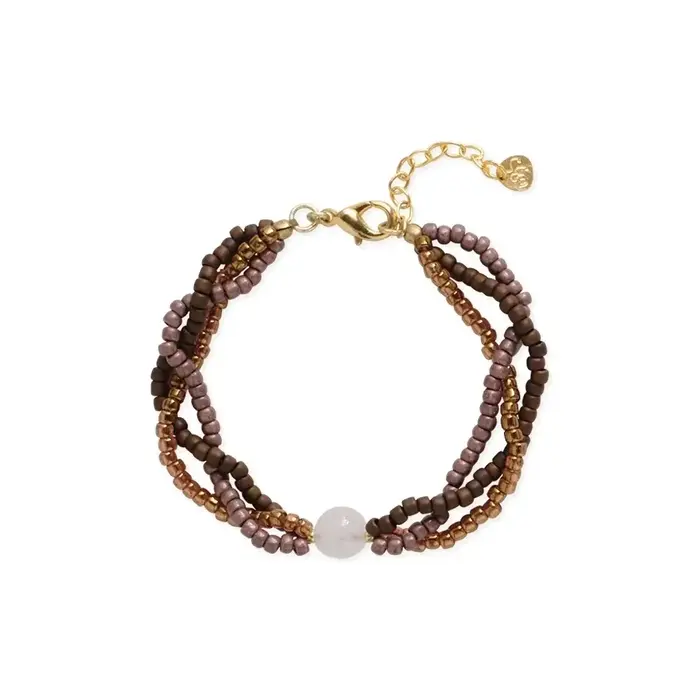A BEAUTIFUL STORY BS GROWING ROSE QUARTZ BRACELET