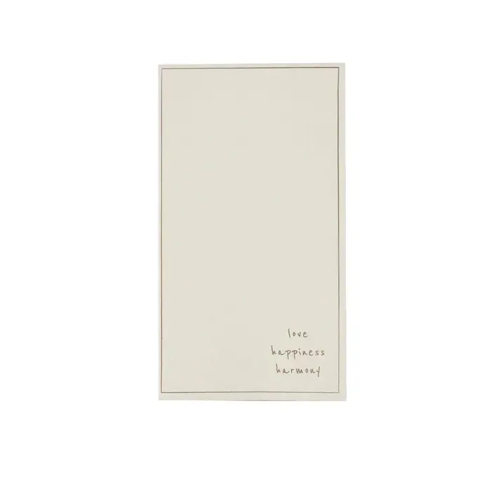 ZUSSS ZUSSS SERVETTEN RECHTHOEK HAPPINESS SAND / DARK BROWN