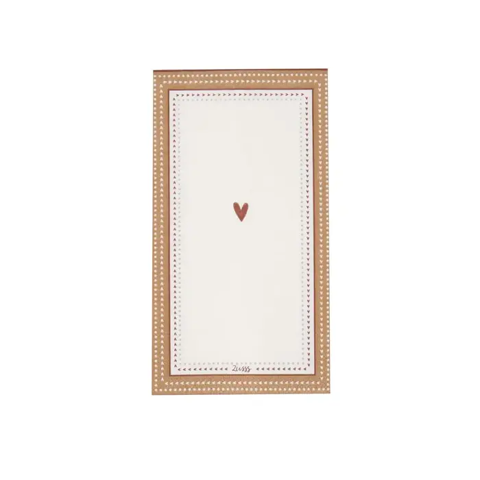 ZUSSS ZUSSS SERVETTEN RECHTHOEK HEARTS MULTICOLOR