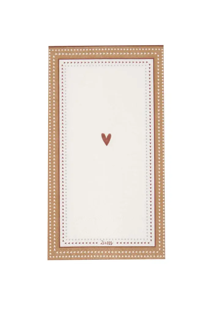 ZUSSS ZUSSS SERVETTEN RECHTHOEK HEARTS MULTICOLOR
