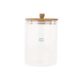 ZUSSS ZUSSS STORAGE JAR HAPPY PLACE M NATUREL