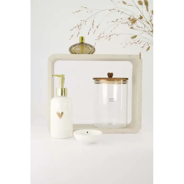 ZUSSS ZUSSS STORAGE JAR HAPPY PLACE M NATUREL