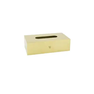 ZUSSS ZUSSS TISSUE BOX HEART GOLD