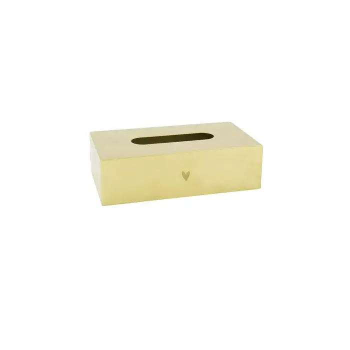 ZUSSS ZUSSS TISSUE BOX HEART GOLD