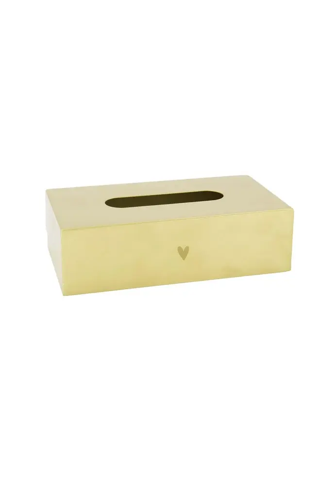 ZUSSS ZUSSS TISSUE BOX HEART GOLD