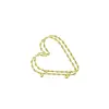 ZUSSS NAPKIN HOLDER METAL HEART SHAPE GOLD