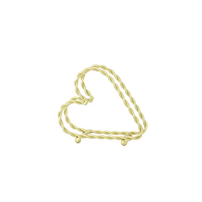 ZUSSS ZUSSS NAPKIN HOLDER METAL HEART SHAPE GOLD