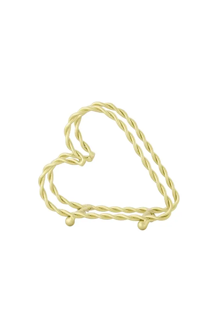ZUSSS ZUSSS NAPKIN HOLDER METAL HEART SHAPE GOLD