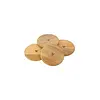 ZUSSS SET OF 4 WOODEN COASTERS HEART NATUREL