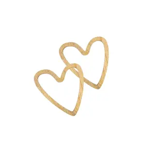 ZUSSS ZUSSS SET OF 2 TRIVETS WOOD HEART SHAPE NATUREL