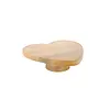 ZUSSS SERVING TRAY WOOD HEART SHAPE HAPPY HOME NATUREL