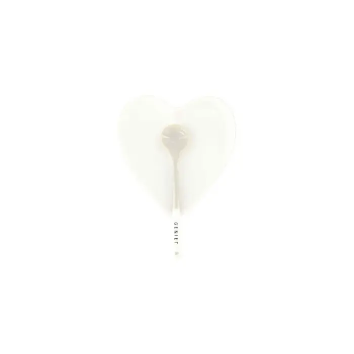 ZUSSS ZUSSS SPOON HOLDER HEART SHAPE WHITE