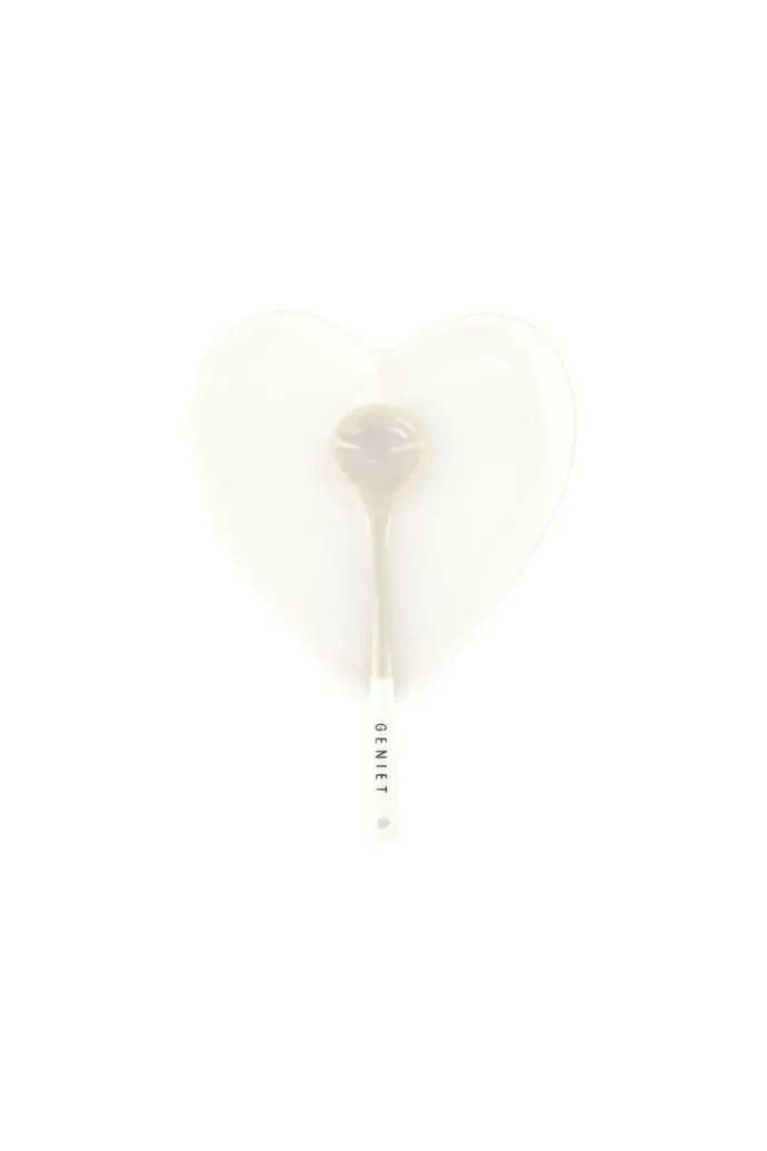 ZUSSS ZUSSS SPOON HOLDER HEART SHAPE WHITE