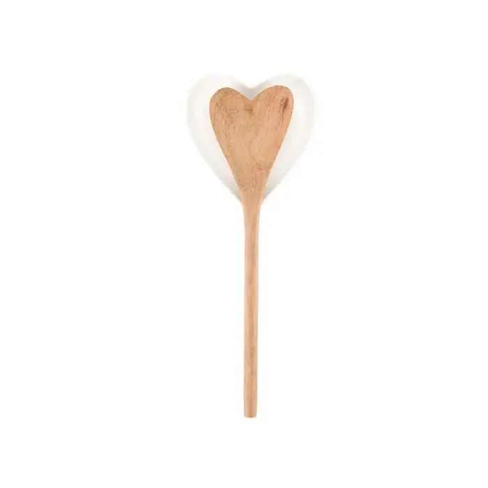 ZUSSS ZUSSS SPOON HOLDER HEART SHAPE WHITE