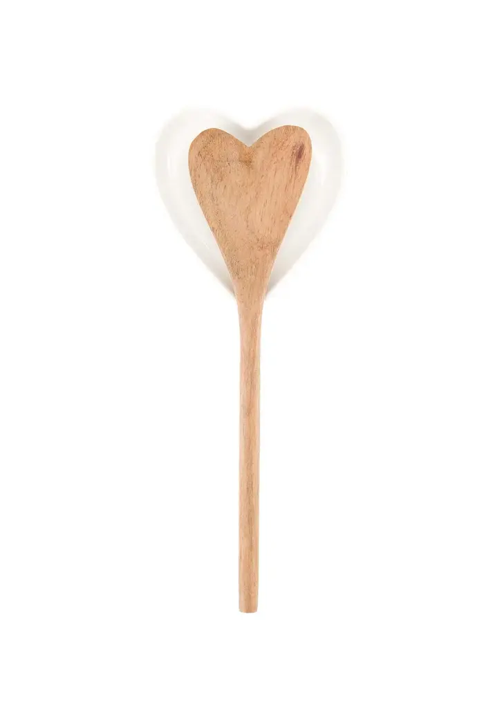 ZUSSS ZUSSS SPOON HOLDER HEART SHAPE WHITE