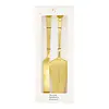 ZUSSS CAKE SERVER AND KNIFE MADE WITH LOVE HEART  GOLD GOLD