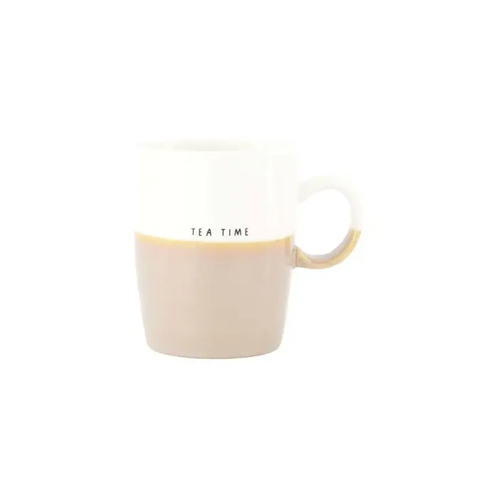 ZUSSS ZUSSS TEA MUG TEA TIME WHITE / DARK SAND