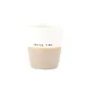 ZUSSS COFFEE MUG COFFEE TIME WHITE / DARK SAND