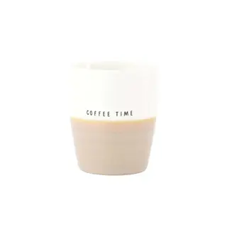 ZUSSS ZUSSS COFFEE MUG COFFEE TIME WHITE / DARK SAND