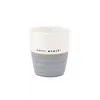 ZUSSS COFFEE MUG HAPPY MOMENT WHITE / ASH BLUE