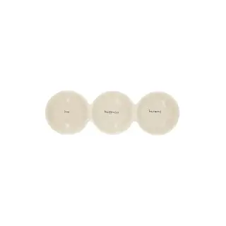 ZUSSS ZUSSS SERVING PLATE LOVE HAPPINESS HARMONY SAND
